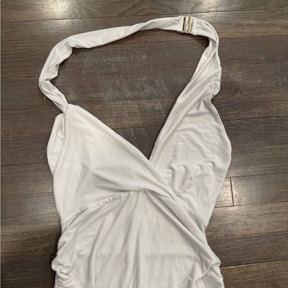 Club L Elegant White halter Maxi Dress size large - Picture 4 of 11